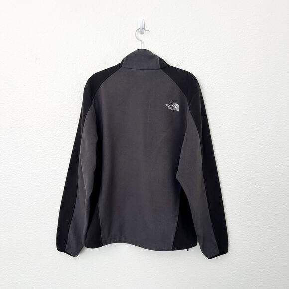 [The North Face] Gray Black Full Zip Apex Fleece Softshell Jacket Size Medium M - Picture 2 of 9